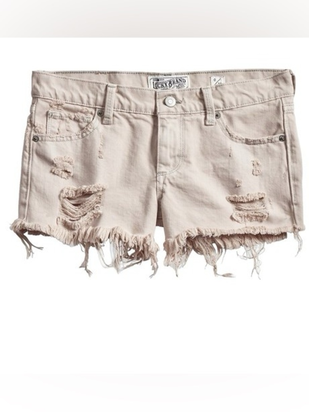 Lucky Brand Pale Pink Distressed Denim Cutoff Shorts
